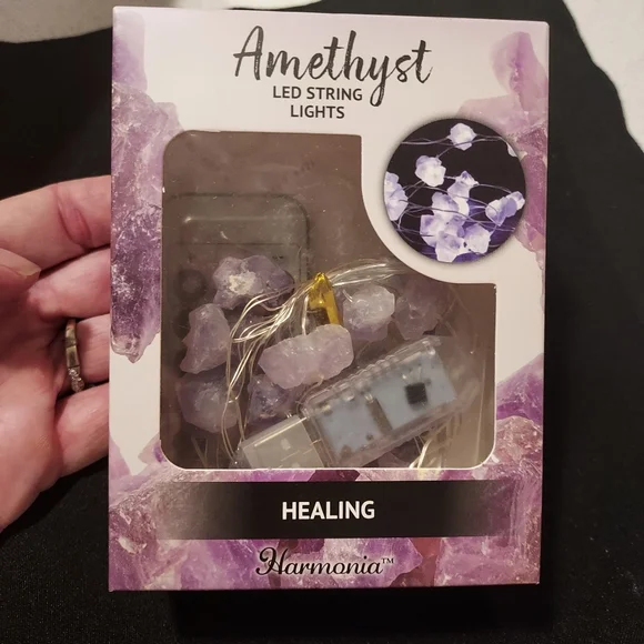 NWT, " Harmonia " AMETHYST LED STRING LIGHTS, with Remote - Picture 1 of 7